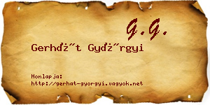 Gerhát Györgyi névjegykártya