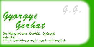 gyorgyi gerhat business card